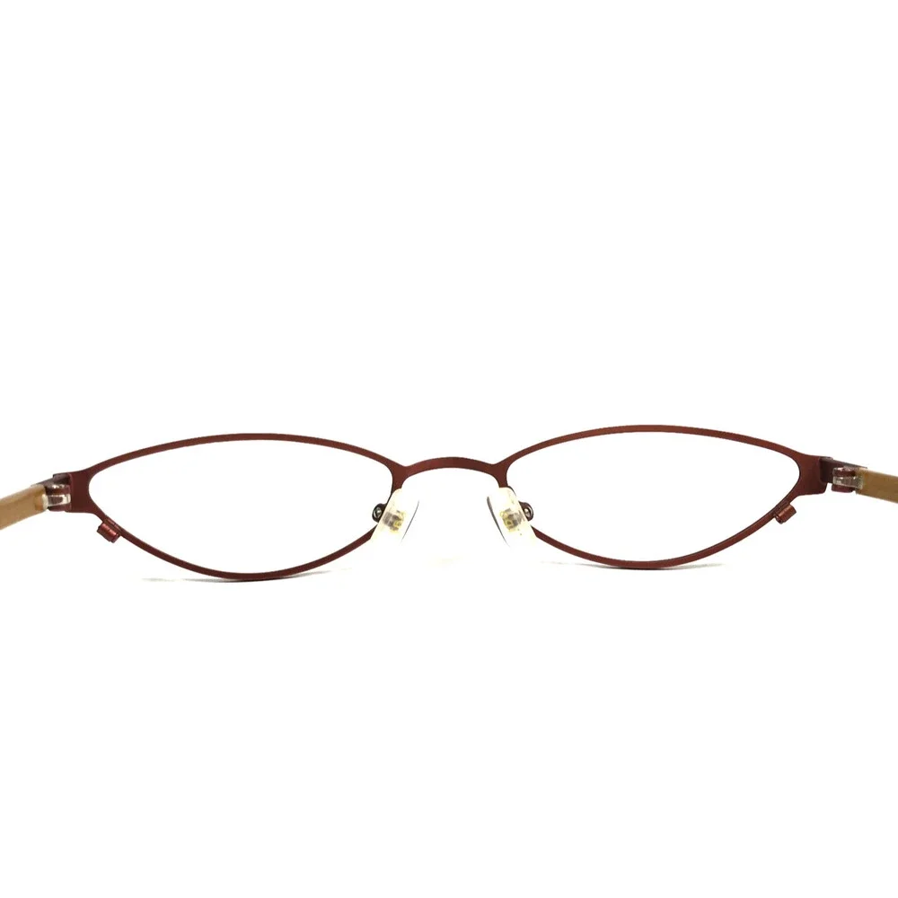 ogi Petite Eyeglasses Frames 9018 COL. 61 Brown Gold Cat Eye Wire Rim 50-19-135